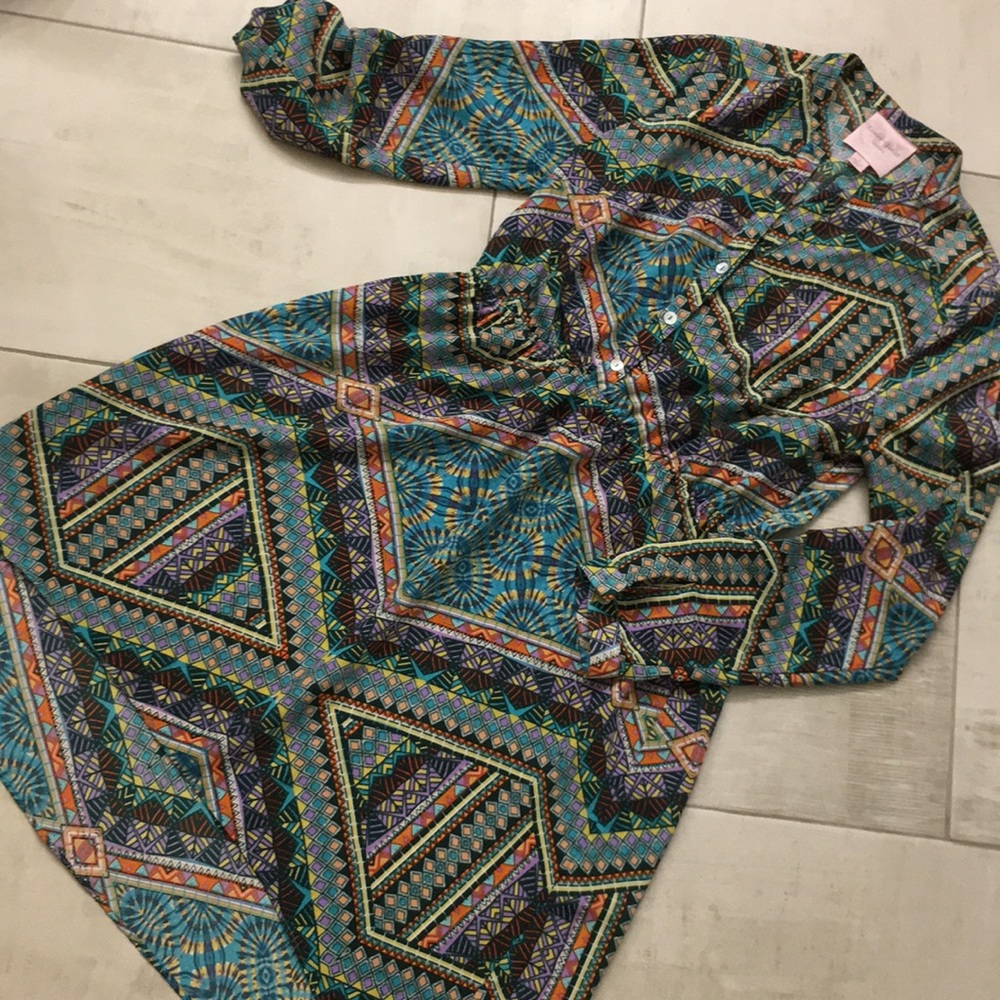 Romeo & Juliet Tribal Print Hi-Low Dress Sz S